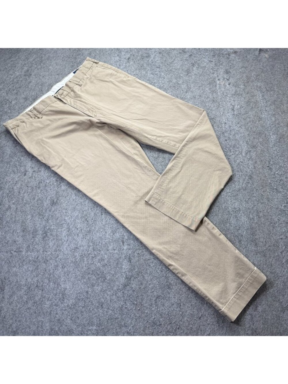 Polo Ralph Lauren Pants Men 36 x 30 Beige Stretch Slim Fit Chino Flat Front